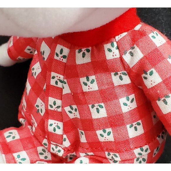 Peanuts SNOOPY plush jingle bell stuffed animal in Christmas Pajamas pjs Whitman - Picture 11 of 12